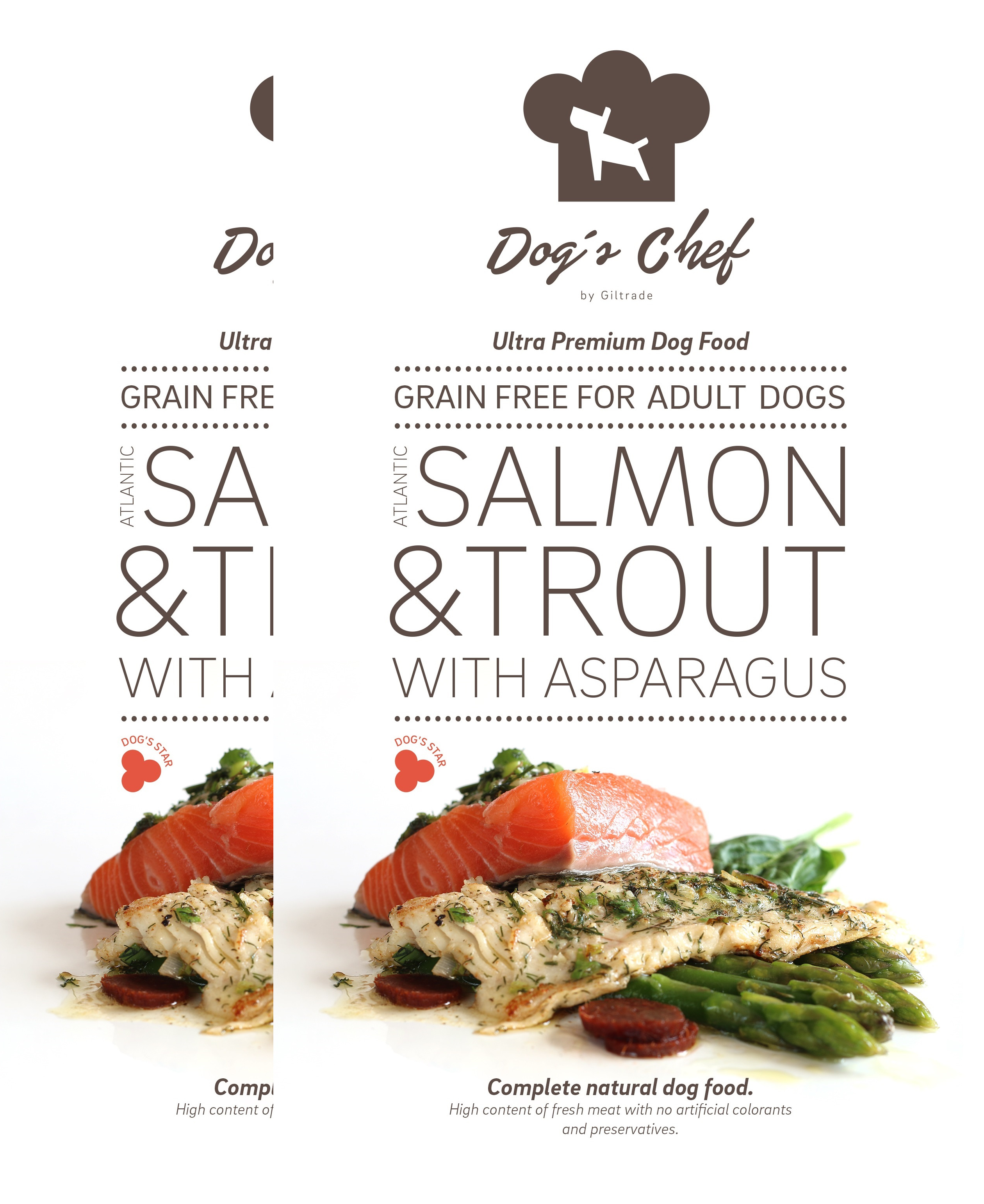 2x DOG’S CHEF Atlantic Salmon & Trout with Asparagus 15 kg + DOPRAVA ZDARMA