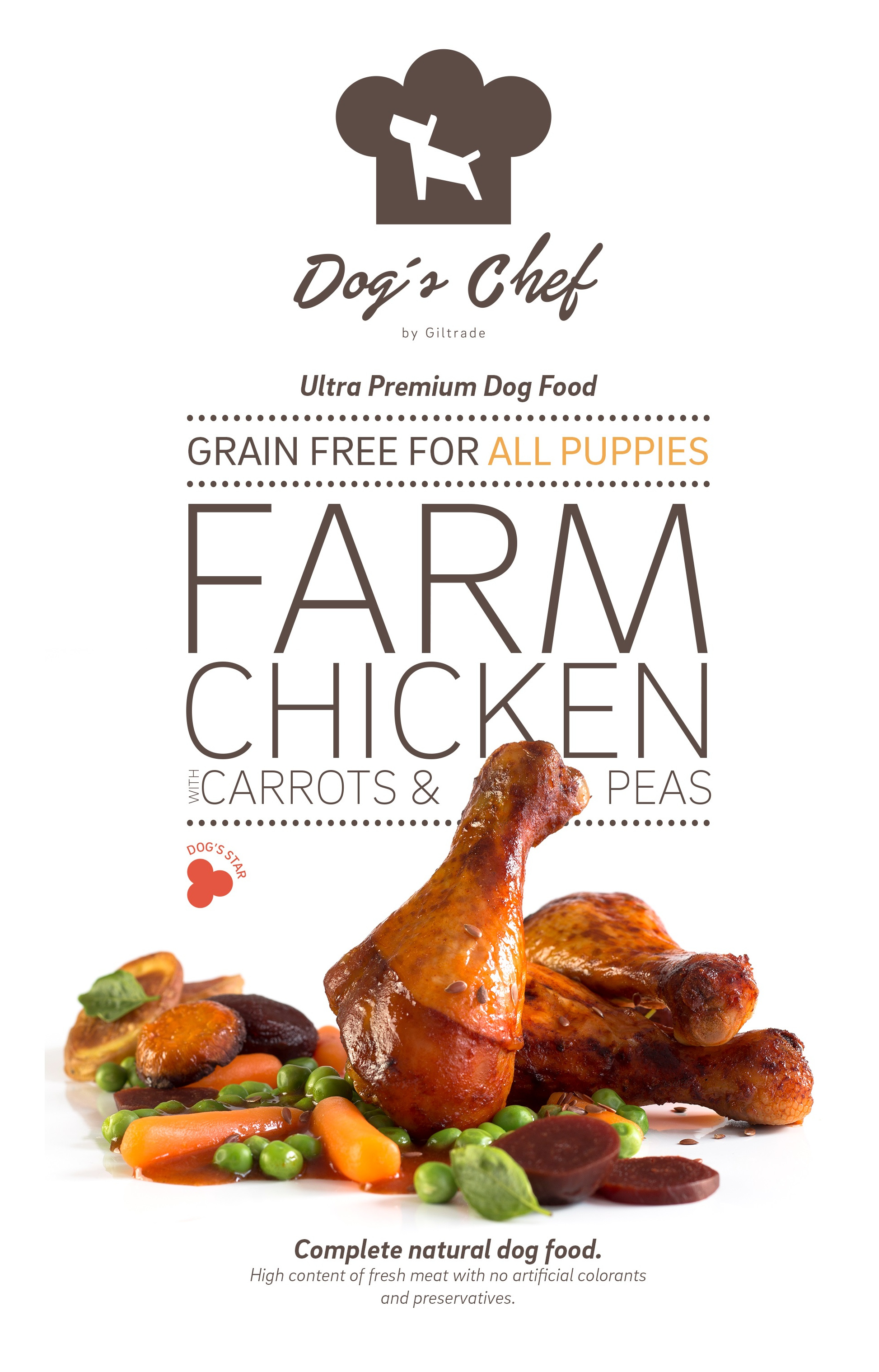 DOG’S CHEF Farm Chicken for ALL PUPPIES 15 kg + DOPRAVA ZDARMA