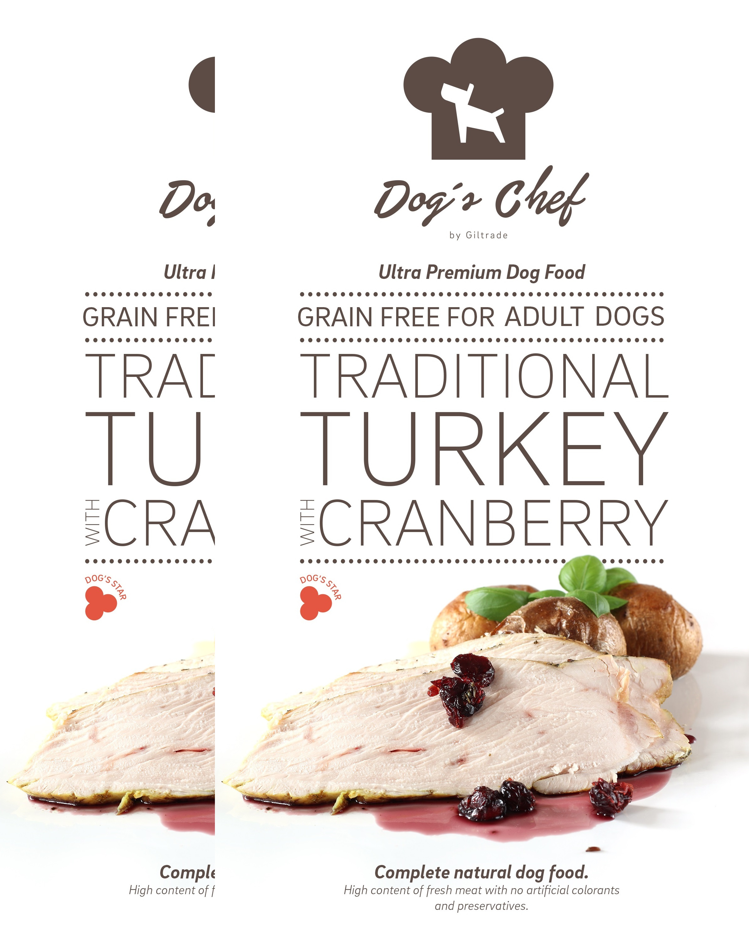 2x DOG’S CHEF Traditional Turkey with Cranberry 15 kg + DOPRAVA ZDARMA