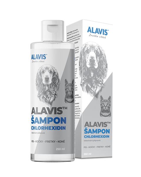 ALAVIS Šampón chlorhexidin na zníženie výskytu nežiaducich mikroorganzimov 250ml