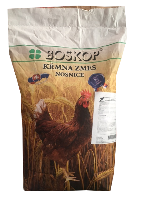 BOSKOP Kompletná kŕmna zmes pre úžitkové nosnice sypká 25 Kg