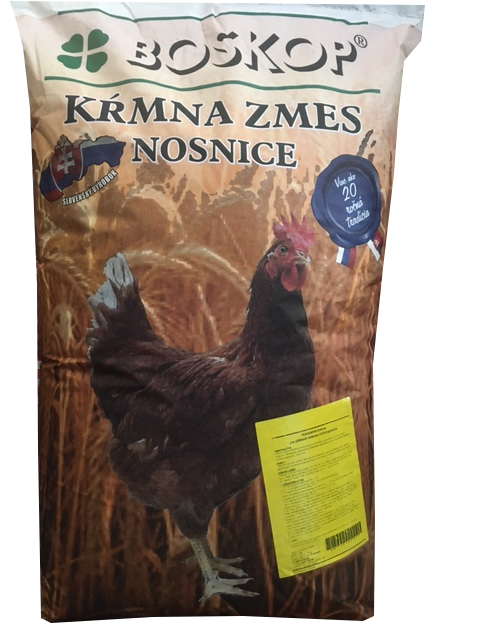 BOSKOP Kompletná kŕmna zmes pre úžitkové nosnice granulovaná 25 Kg